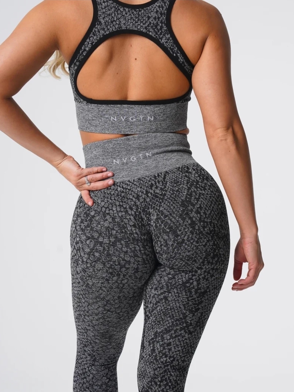 NVGTN Gray Textured High-Waist Leggings